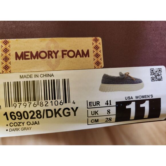 Skechers Cozy Ojai Memory Foam Slip-On Women’s Size 11 Dark Gray Faux Fur Lined - Picture 11 of 12